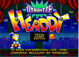 Dynamite Headdy (english translation) Title Screen